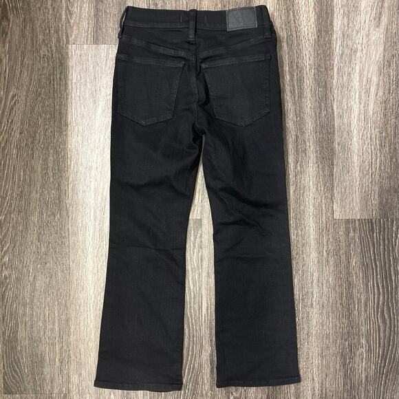NWT Madewell Petite Kick Out Crop Jeans In Black Size 25P - Picture 9 of 10